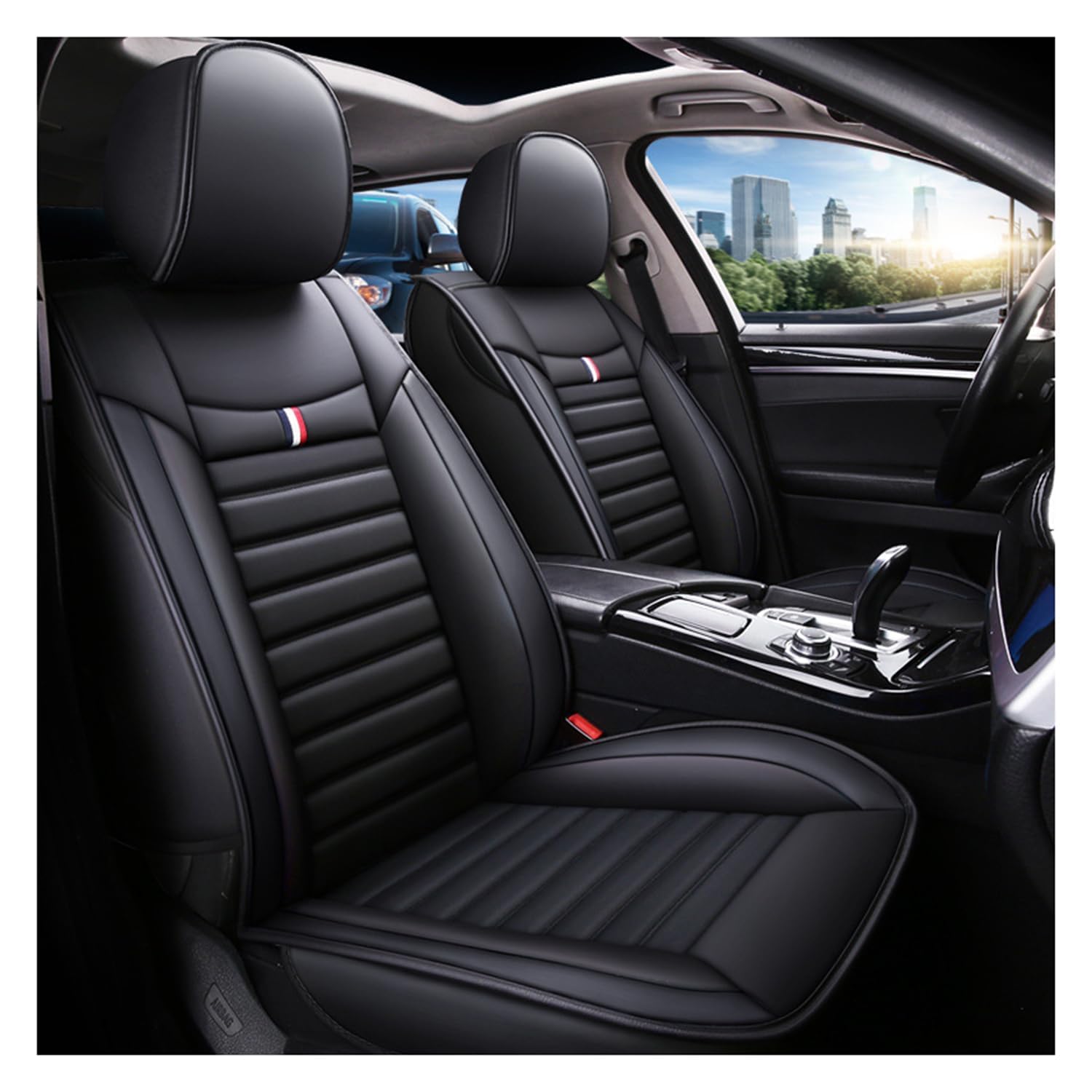Housses de Siège de Voiture pour Isuzu D-Max (2022-2026) PU Cuir Imperméable Antidérapant Housses De Siège Interieur Accessoires