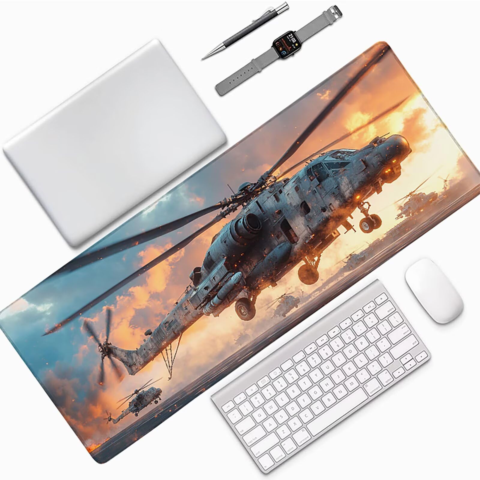Tappetino Mouse Gaming Grigio Tappetino Mouse XXL 1600x800x3mm, Mousepad Aereo Sottomano Scrivania Grande con Bordi Cuciti per Pad PC Accessori Gaming, Ufficio Accessori Scrivania, Regalo 7-4221
