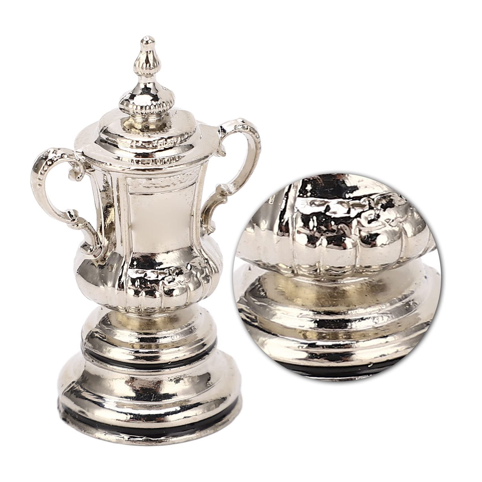 Trofea z Nagrodami, Wysoka Symulacja Metalowych Trofeów Piłkarskich Ozdoby Decor Mini Gra w piłkę nożną Puchar Trofeum Model na stół, Stolik Nocny, Półka na Książki, Salon