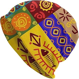 Cappello Nazionale Africano Modelli Stampa Beanie Cappelli per Uomini Adulti Uomo Knit Hat con Disegni Tenere Caldo in Inverno
