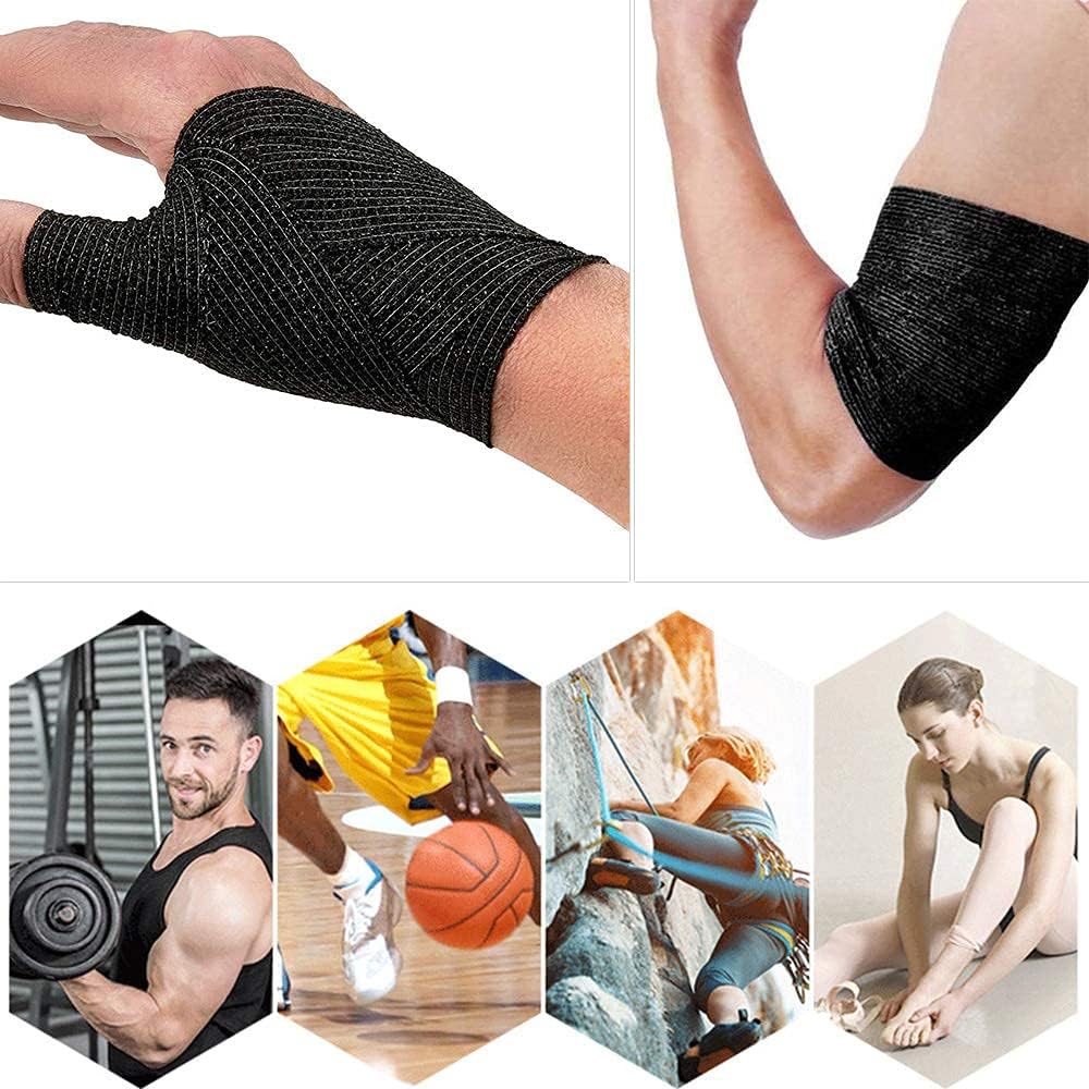 Self Adhesive Bandage Wrap Tattoo Grip Tape 2 inch x 5 Yards Cohesive Bandage Wrap Medical Wrap for Sports & First Aid, Elastic Self Sticking Bandage Tape Vet Wrap for Dogs?24PC