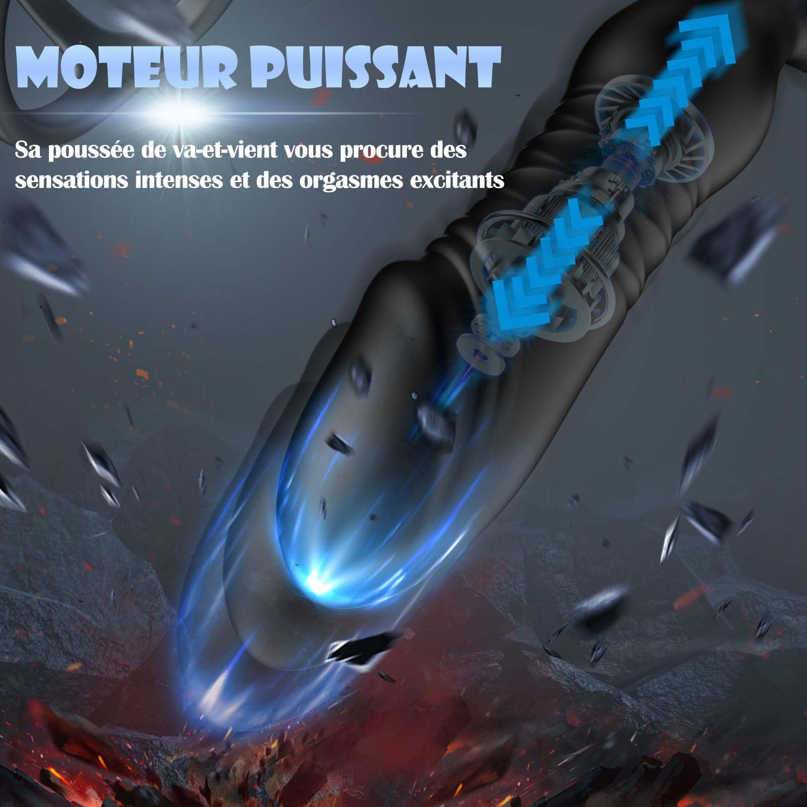 Vibratoreper Uomo Plug Analesex con Anello per Pene, Vibratore Anale Sex Toys Anello Vibrante per il Pene Dildo Realistico 10 Modalità di Vibrazione, 3 IN 1 Plug Anale da Uomo Prostata Sextoysdonna