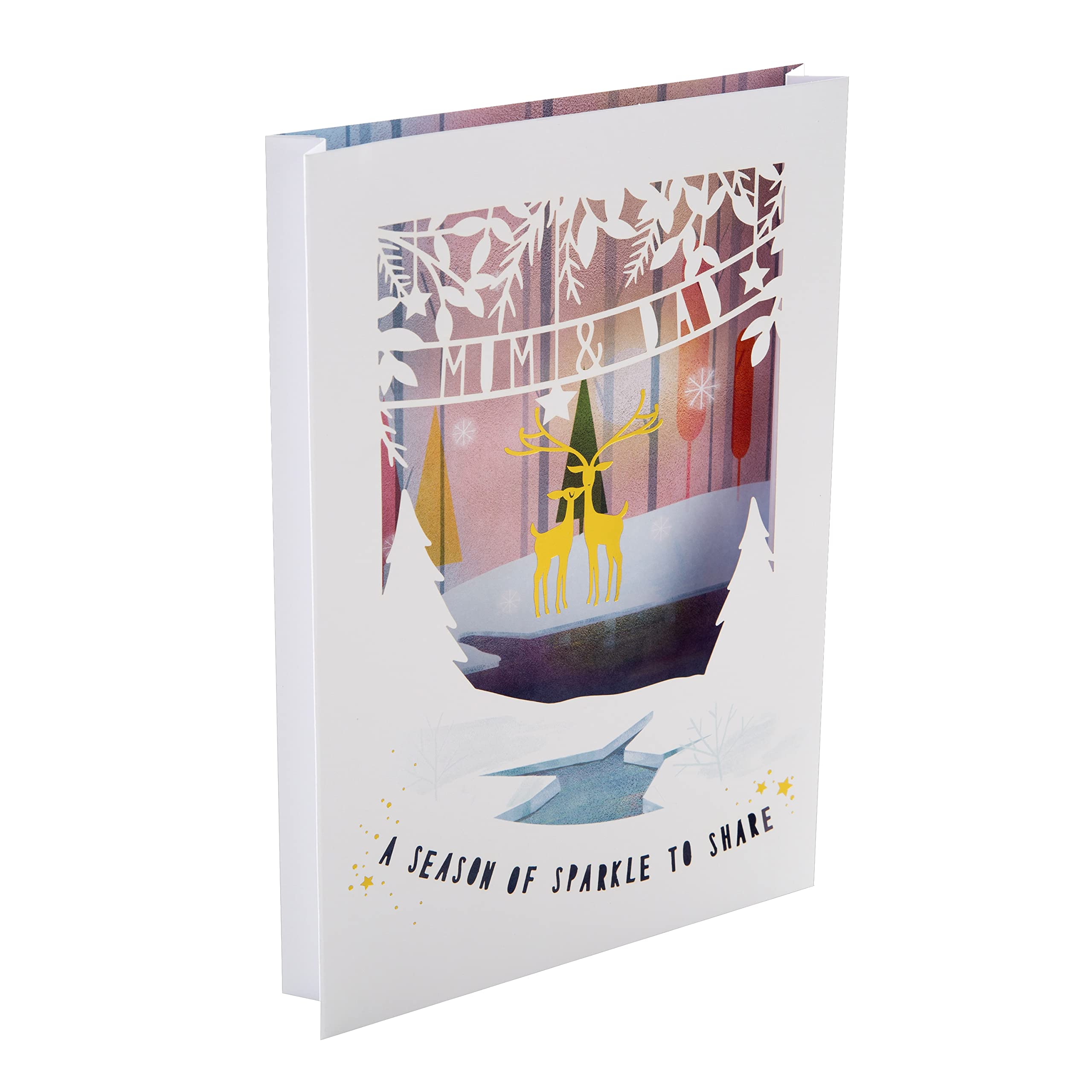 Hallmark Christmas Card for Mum and Dad - Traditional 3D Shadowbox Design