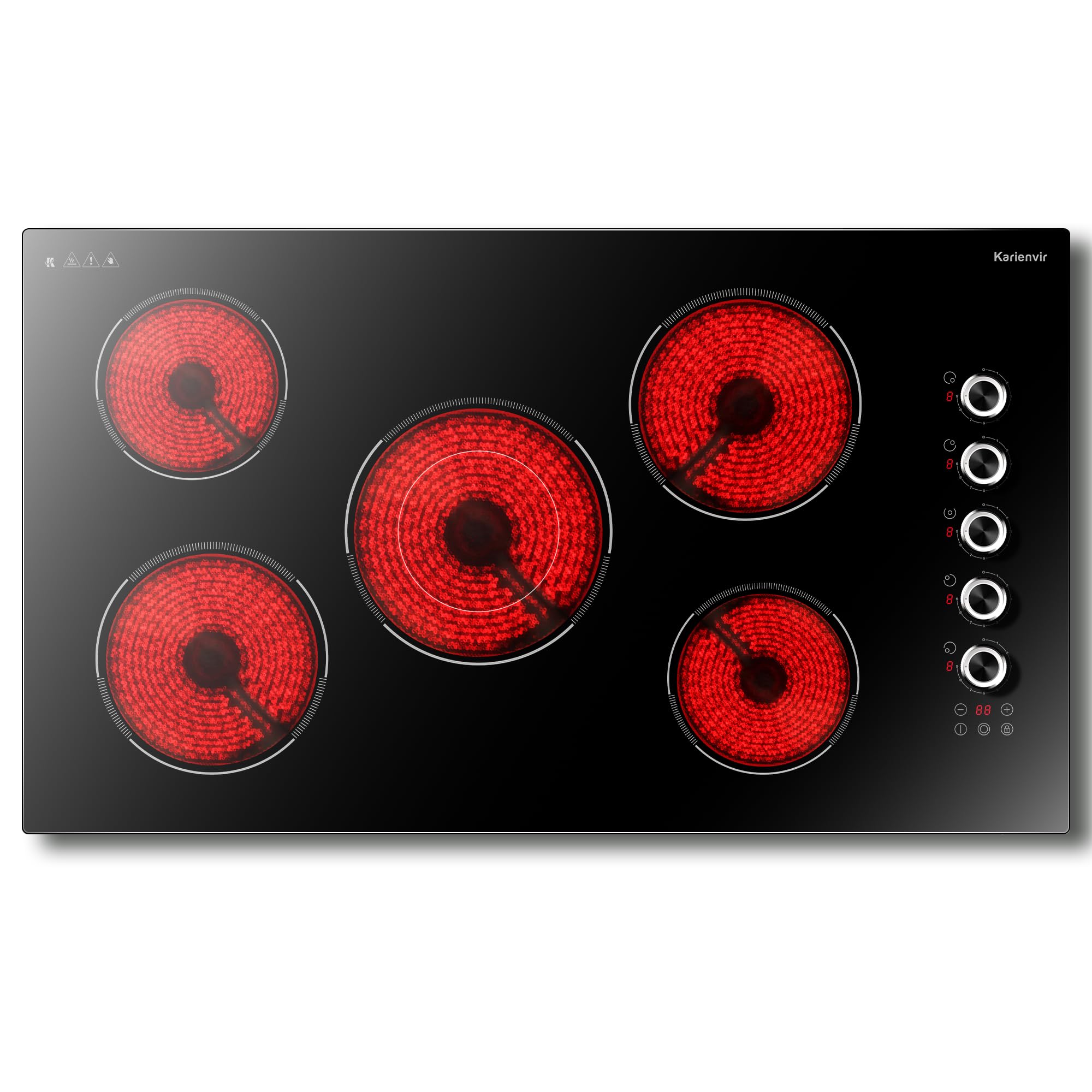 Karienvir 36' 5 Burner Electric Cooktop