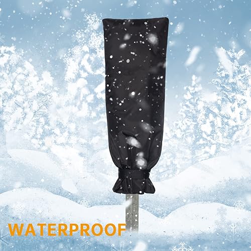 Miniatura 3 de Cubierta grande para grifo para exteriores con tira reflectante de invierno, calcetines de grifo de jardín, protección contra congelación, calcetín