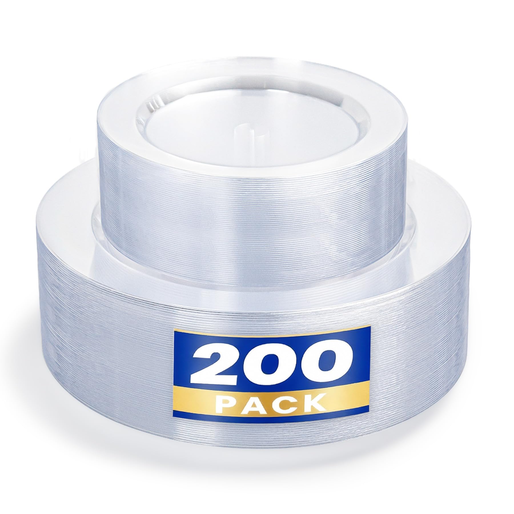 White Plastic Plates - 100 Pack, Heavy Duty -8 White Plastic Plates - 100 Pack, Heavy Duty -8