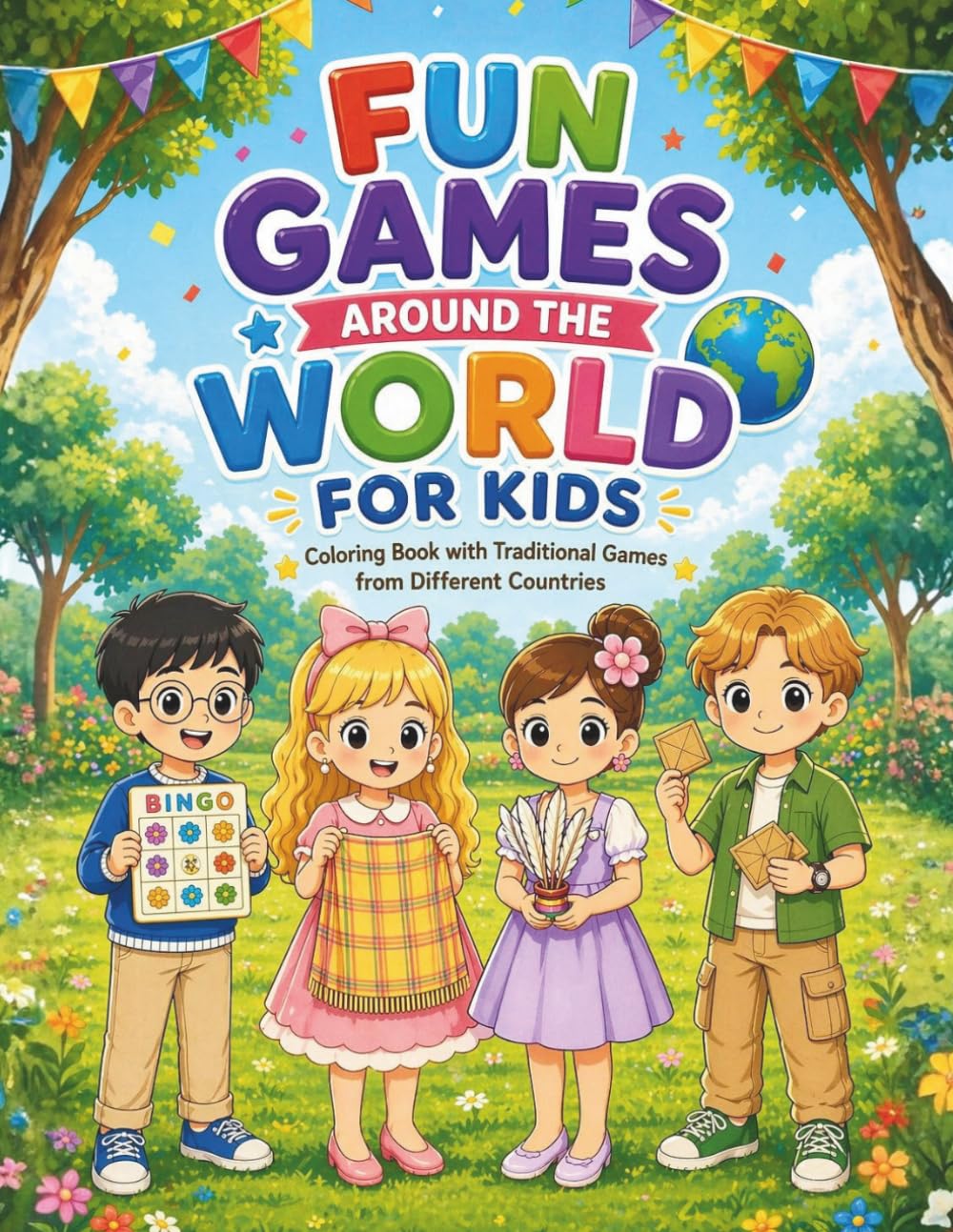Games Around the World Coloring Book for Kids: Fun Traditional Games from Different Countries to Color and Explore!