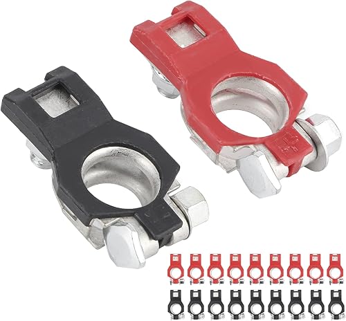Miniatura 8 de 20pcs Terminales De Batería De Coche Conectores De Abrazadera De Terminal De Batería Conectores Terminales Positivos Negativos