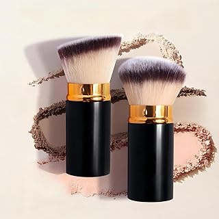 Brocha de maquillaje retráctil Kabuki, juego ...