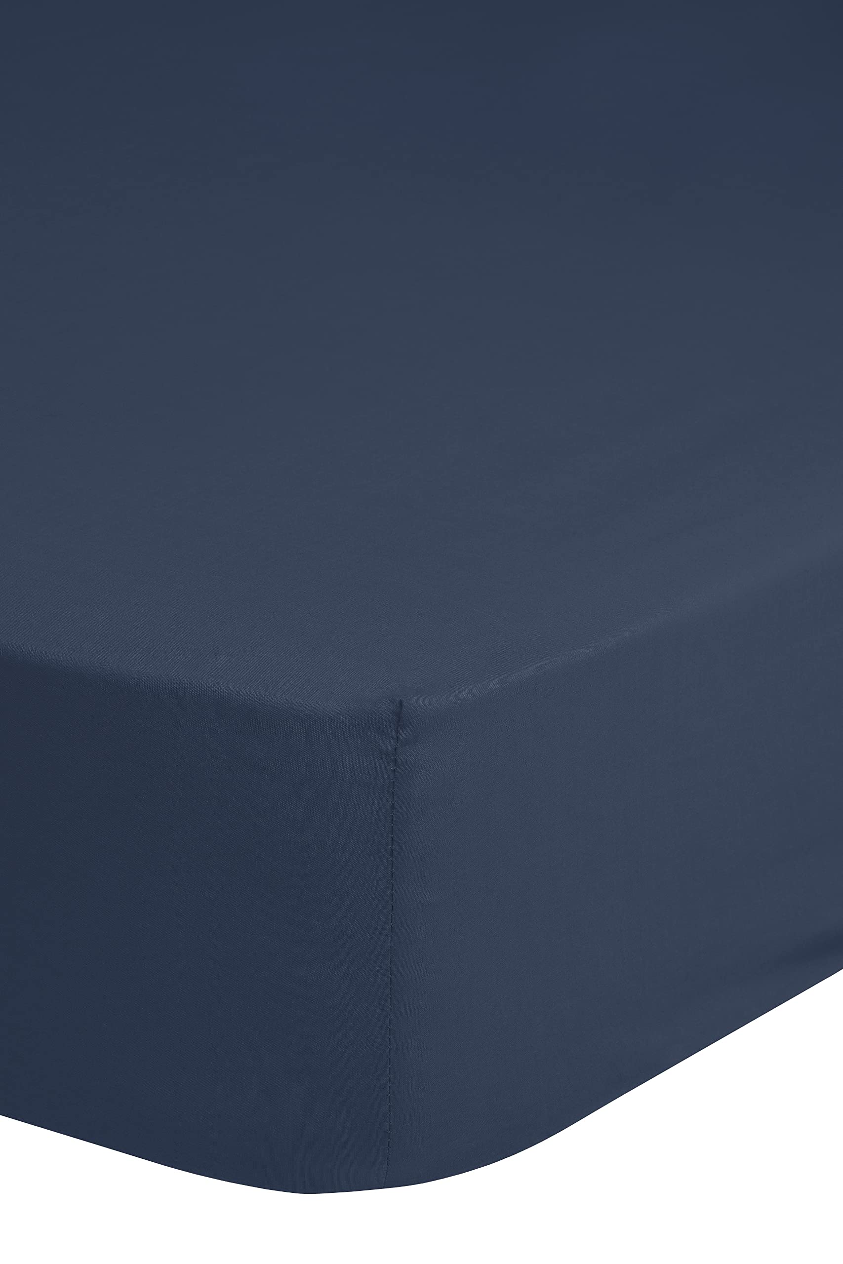 HIP Mako Satin Spannbettlaken 1 teilig 180 X 200 cm Blue