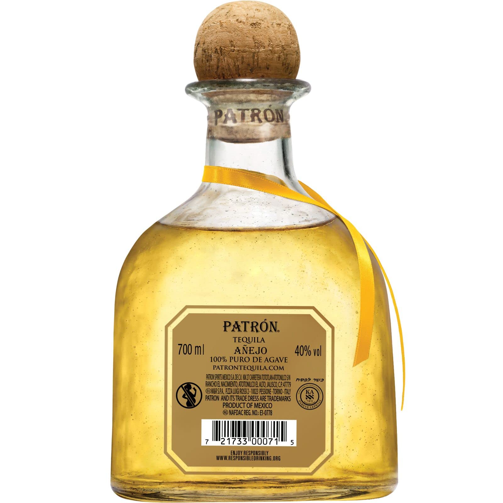 PATRÓN Añejo Premium Tequila 40% 70 cl 700 ml