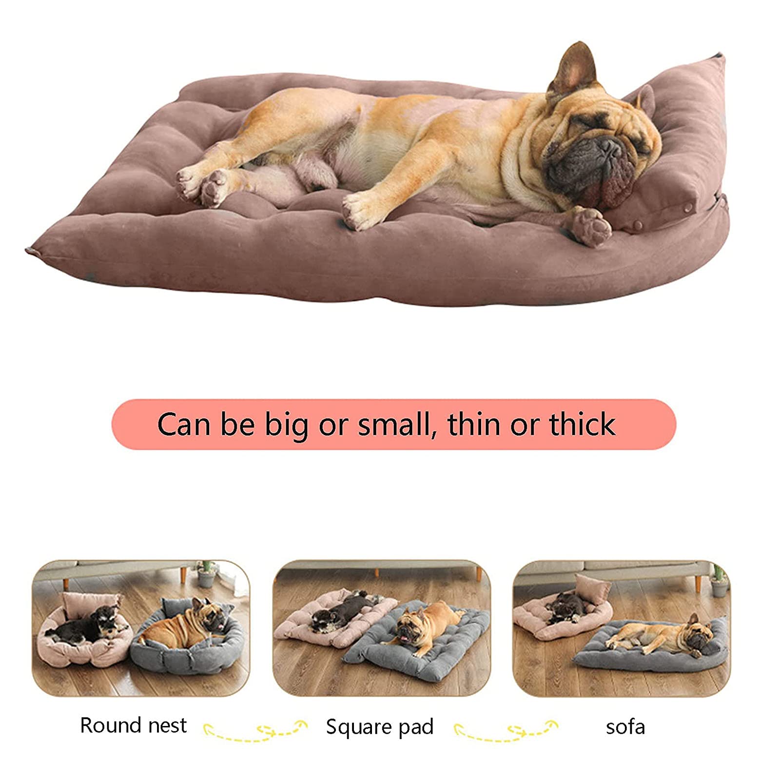 Tapis Chien,Panier Chien XL,Coussin Chien Anti Stress Grande Taille,Imperméable Lit pour Chien, Aux Chiens Et Chats De Grande Et Moyenne Taille,Violet,Large