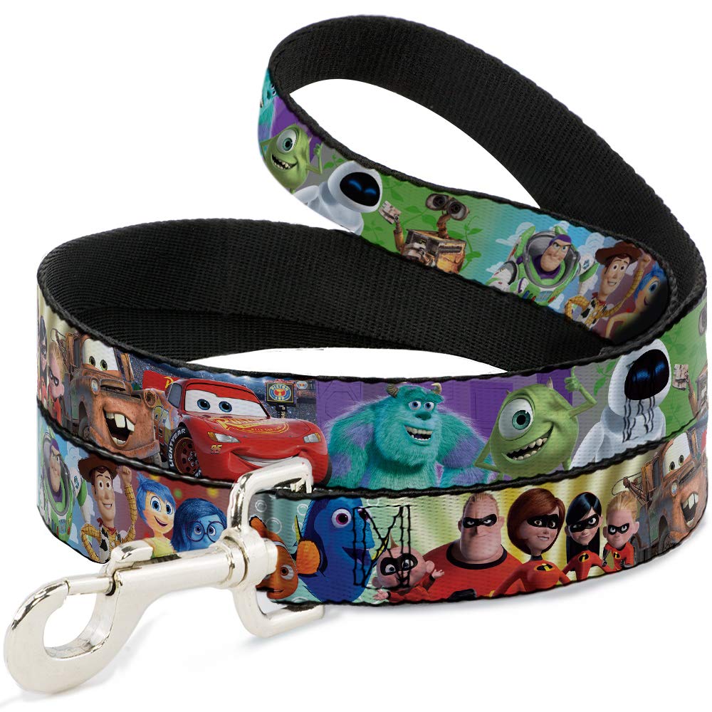 Disney Pet Leash, Dog Leash, Disney Pixar Movie Character Collage, 6 Feet Long 1.0 Inch Wide