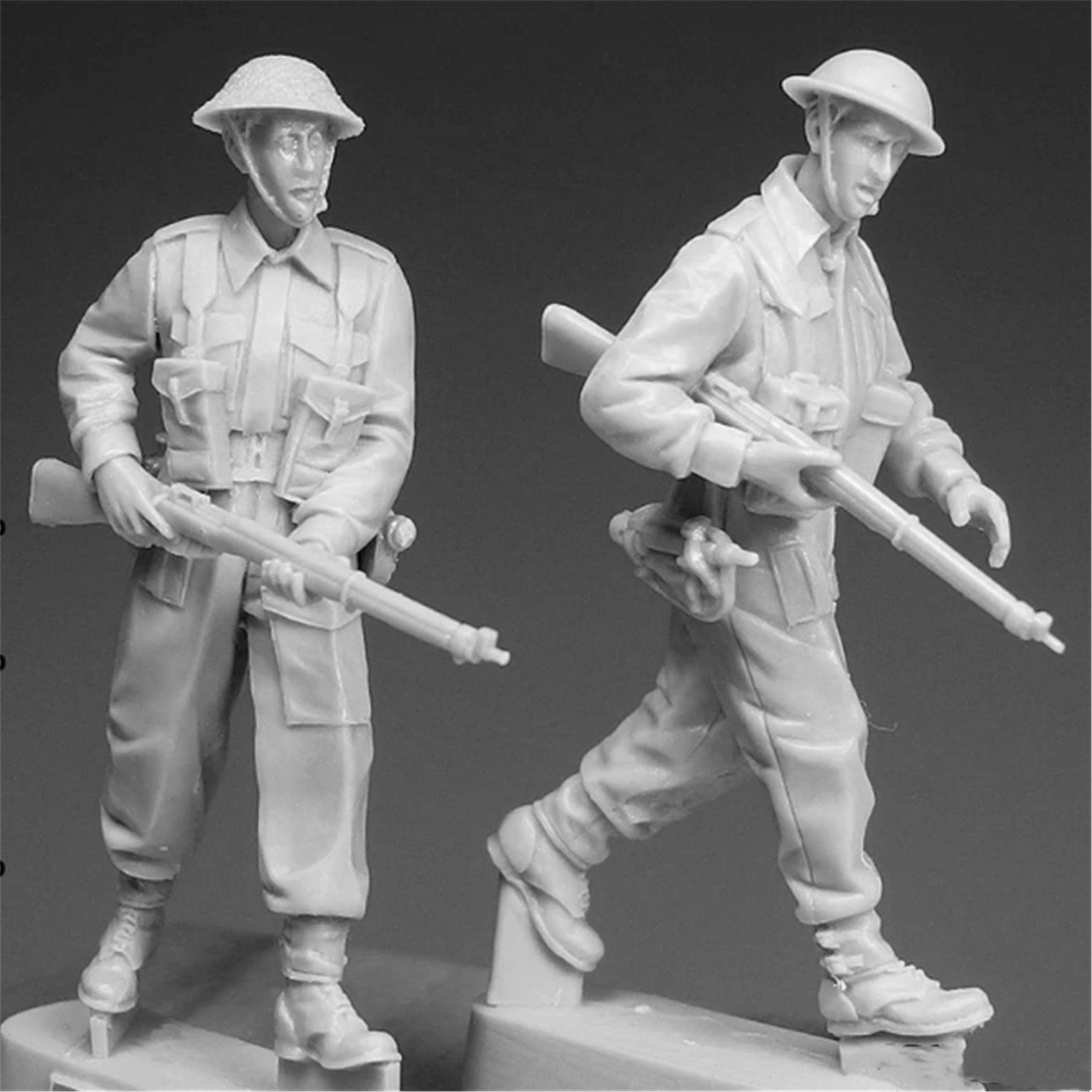 1/35 Resin Figure Soldier Model WWII British Soldier Resin Miniature Kit (Unassembled and Unpainted) //Ti-858