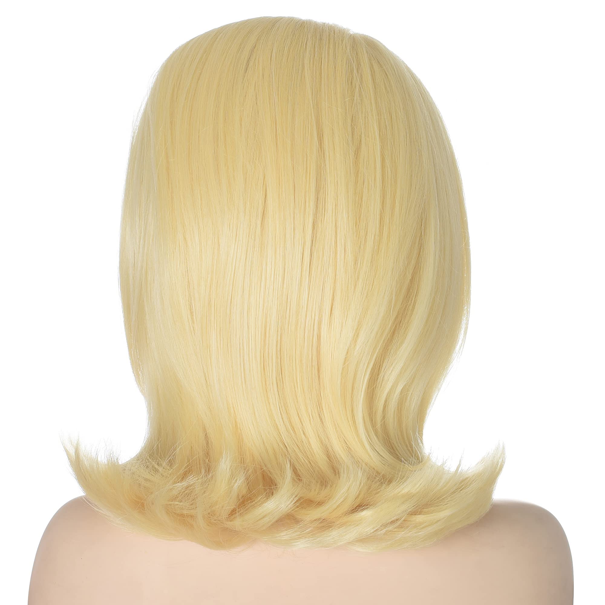 Amazon.com: morvally Blonde Beehive Wig with Retro Bangs for 