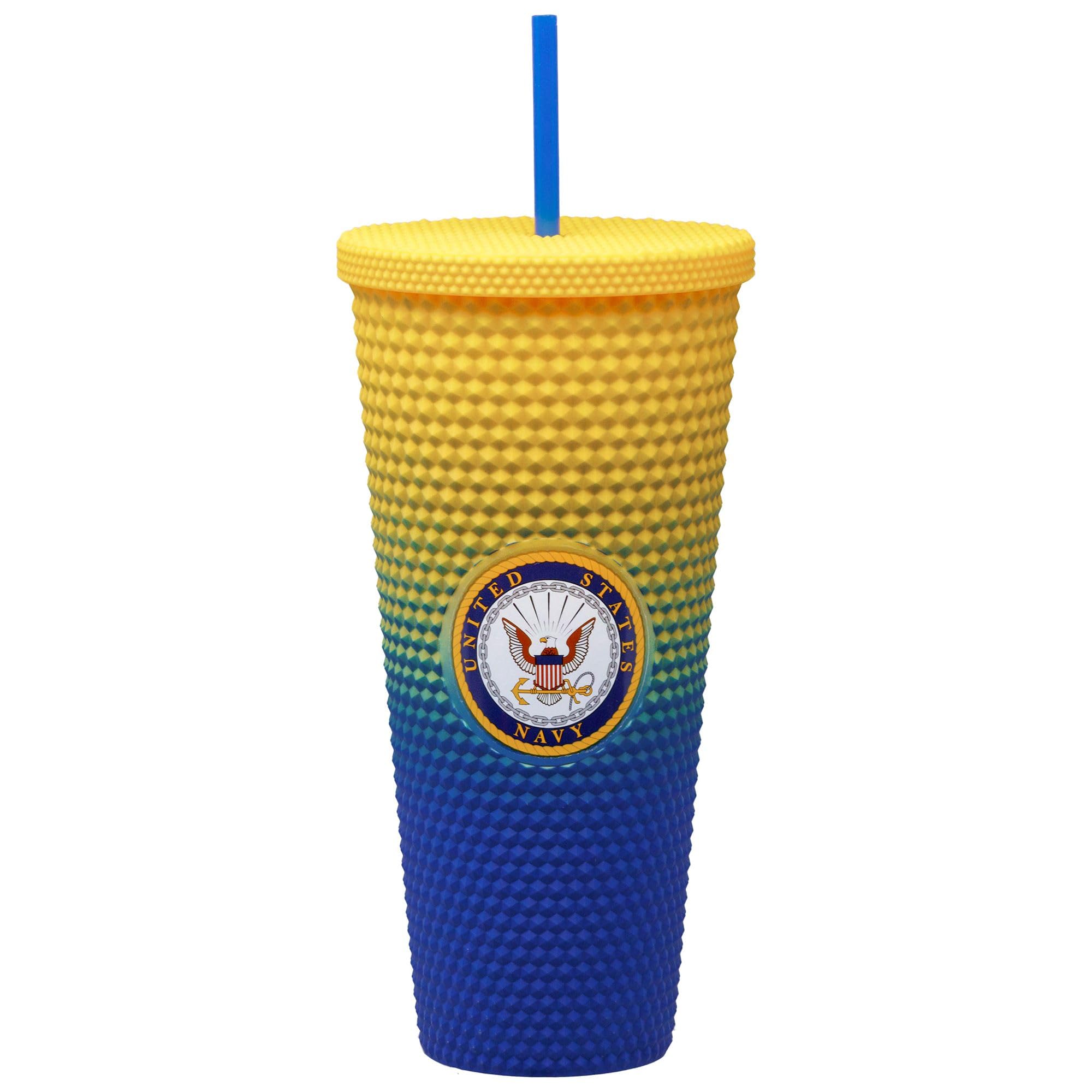 Spoontiques Navy 32oz Acrylic Studded Travel Cup