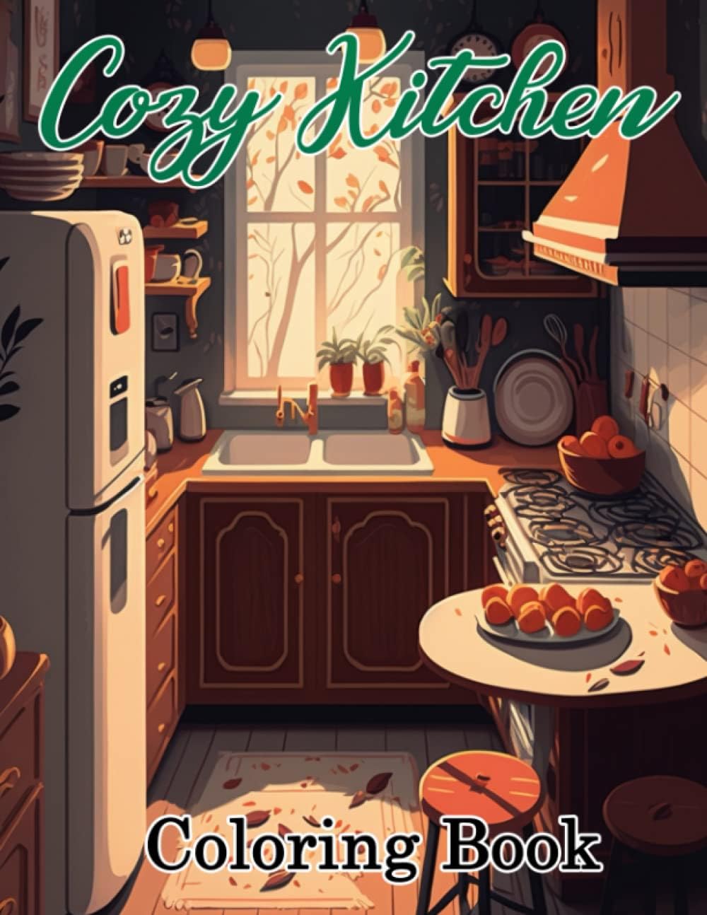 Cozy Kitchen Coloring Book: Charming Scenes Coloring Pages For Teens, Adults To Have Fun And Relax | Ideal Gift For Special Occasions