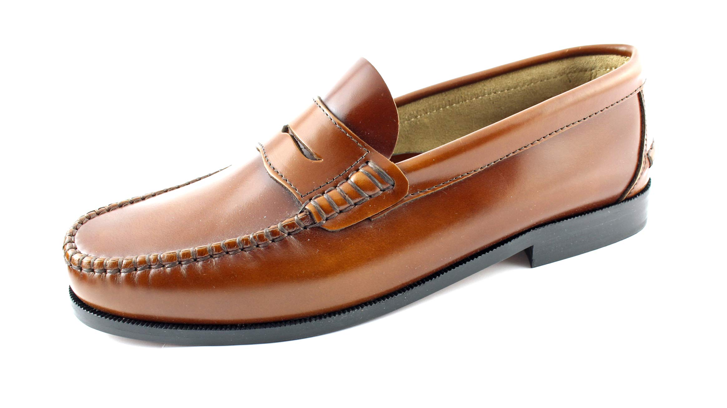 Scarpe da uomo in pelle marrone Loafer con suole in pelle Mocassini fatti a mano