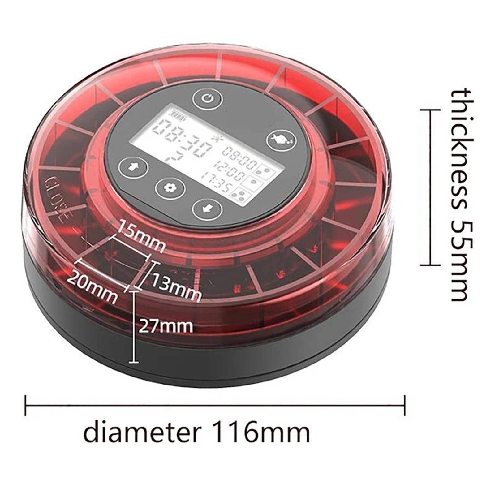 Mangiatoia Automatica per Pesci, Mangiatoia Automatica for Pesci for Acquario Distributore Automatico di Cibo con Timer Alimentatore con Timer Ricaricabile con Cavo USB Display LCD per Acquario