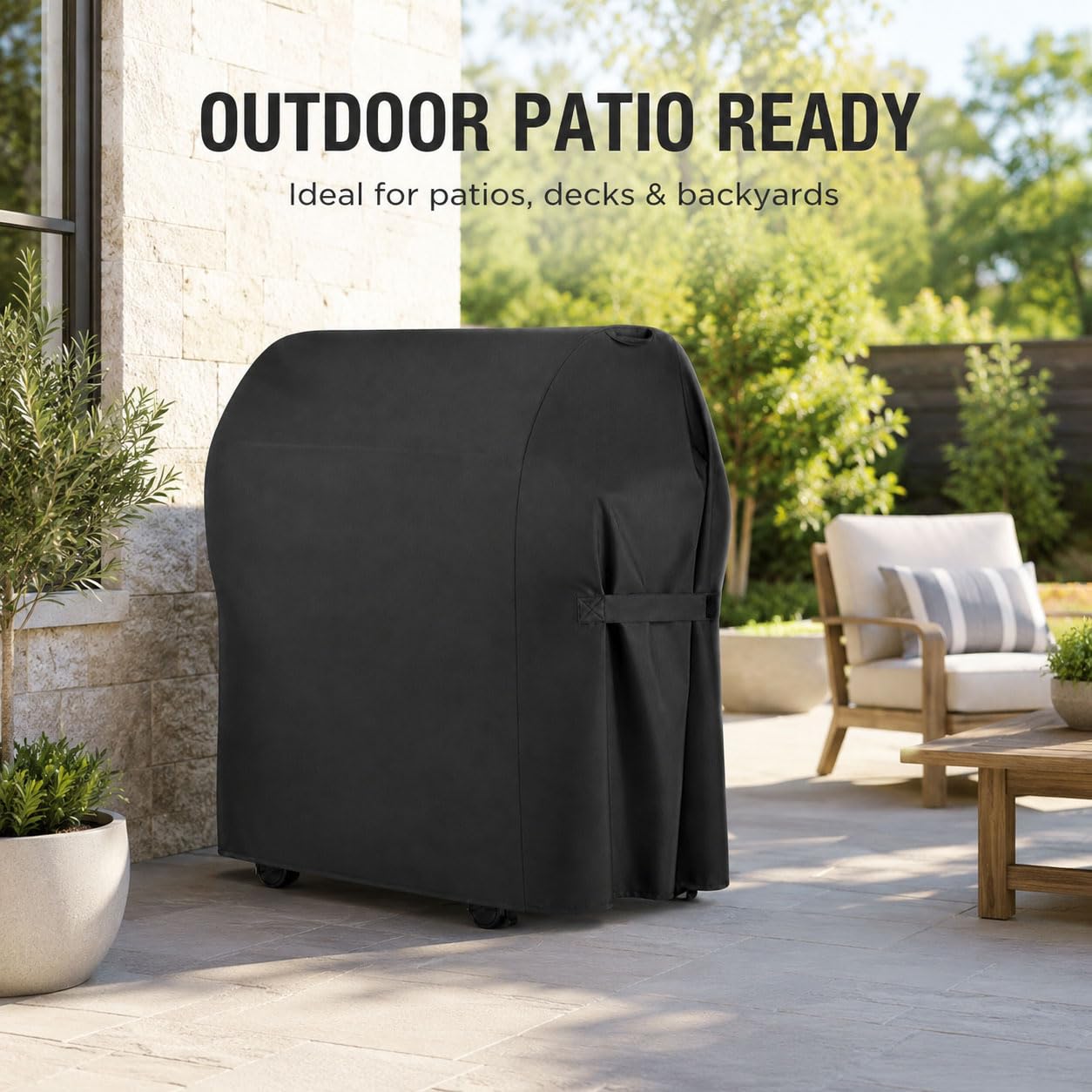 Funda Barbacoa para Enders Hyde 6 SIKR Turbo II 2025 2026+ | Cubierta Protectora Parrilla Gas | 210D Impermeable Antiviento Exterior | con 2 Asas Cordón Ajustable Cierre Autoadherente