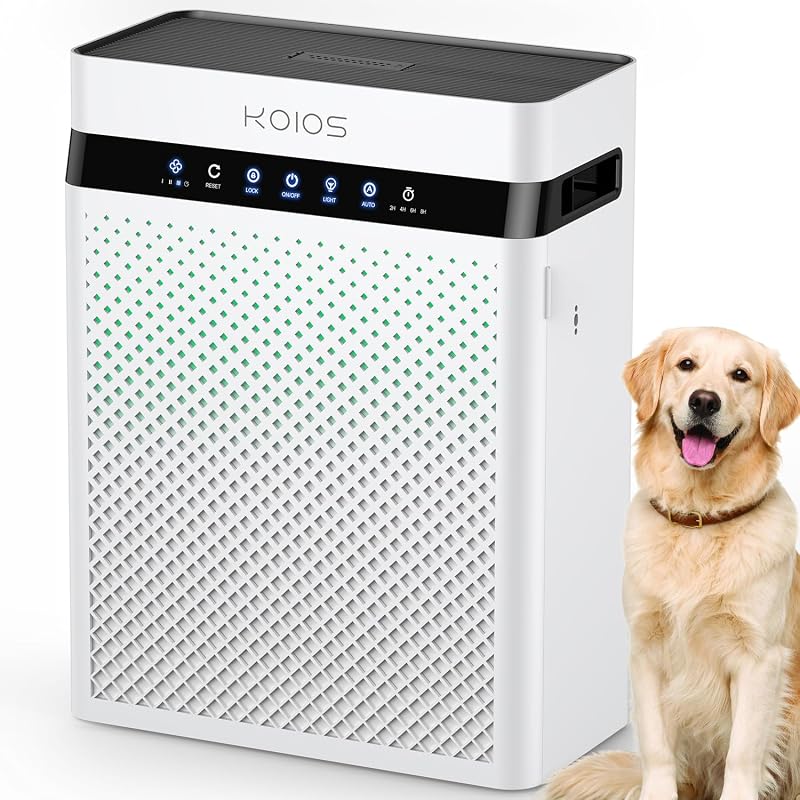 KOIOS H13 True HEPA Air Purifier for Home Pets Large Room 2400 Sq Ft