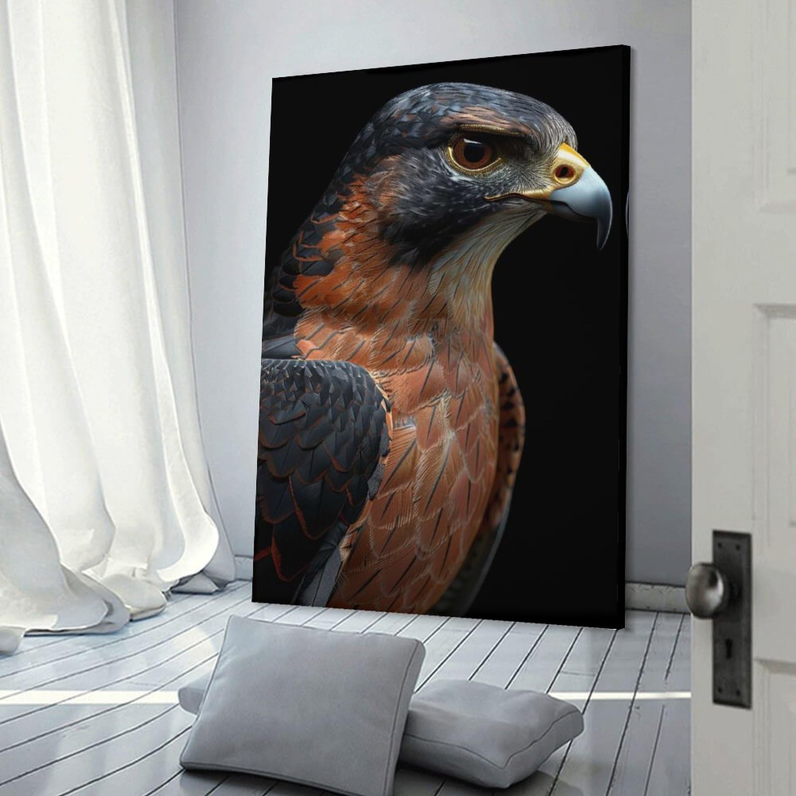 Junmoney Falcon Canvas Art Print 24x36inch(60x90cm), for Bedroom Decor, Cosy Corners Or Studios, An Easy Wall Refresh for Bedrooms