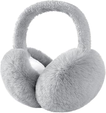 Tavaleu Ear Muffs for Winter Women, Faux Fur Warm Earmuffs Cute Foldable Outdoor Ear Warmers For Women Girls
