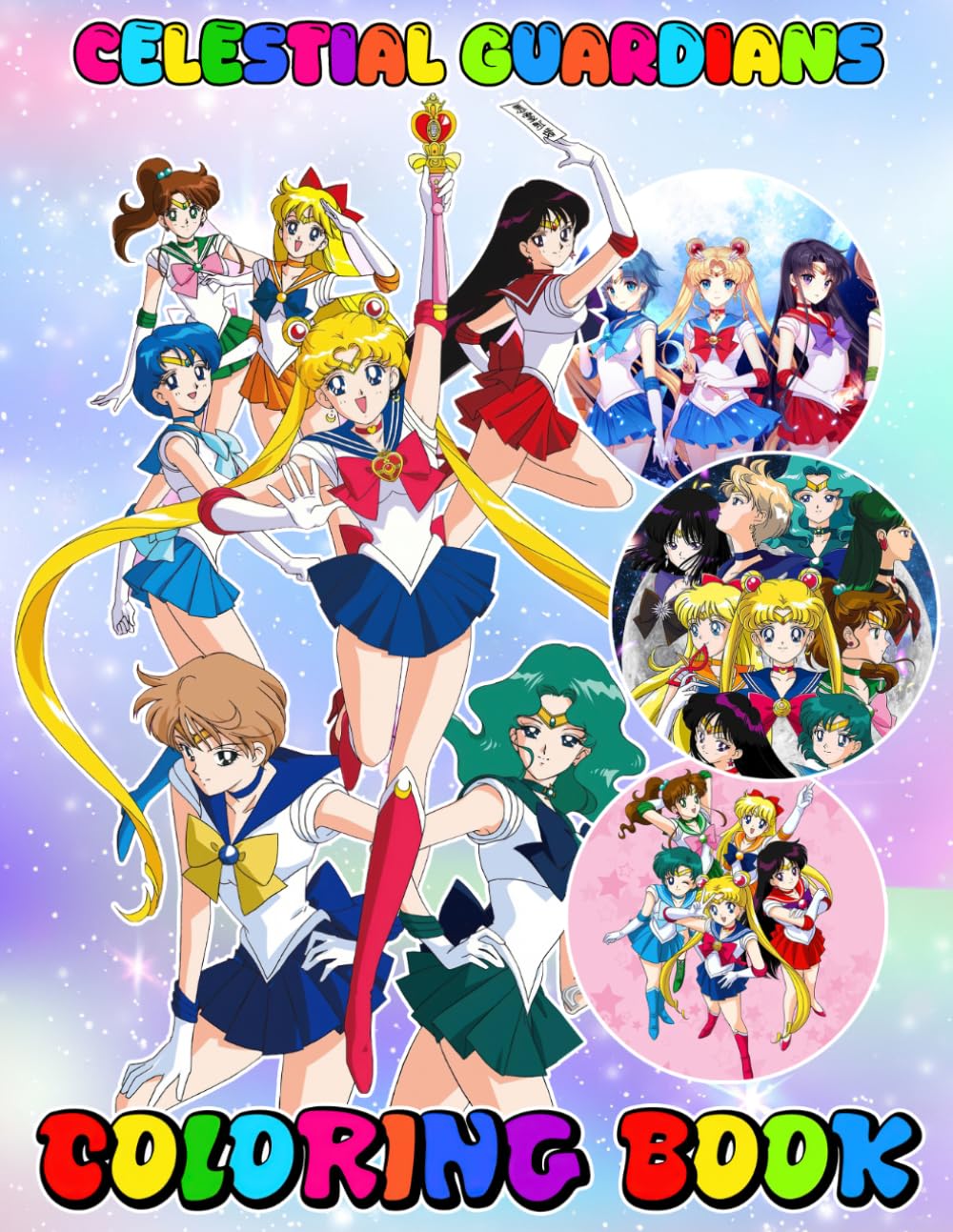Moon Guard-ian's Coloring Book for Fan Men Women Teen: JUMBO Drawing Pages Of Characters for Kids Ages 4-8 8-12