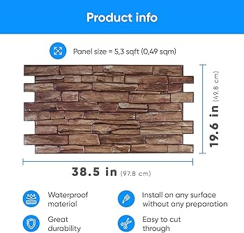 Grace Baltic 3D Wall Panels For Interior Wall Decoration Non Adhesive Thin Elastic PVC Wall Panels (10pcs/4.7m² - View #4