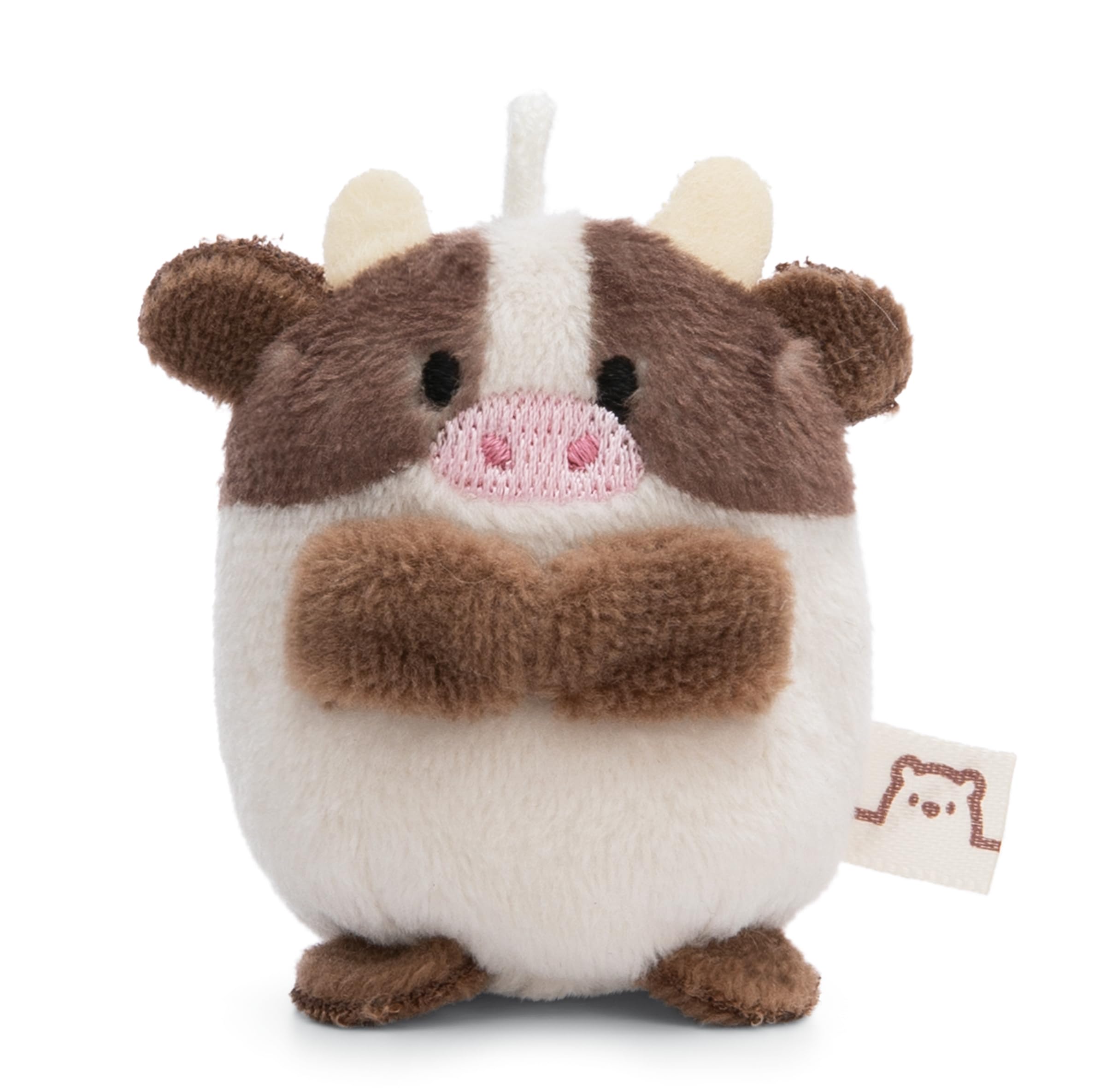 NICI Soft toy cow Moona 5cm beige - Cuddly cute plush to snuggle and play with, for children & adults, great gift idea