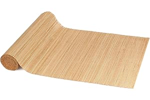 Rattan Table Runner: Bamboo Natural Table Decor Elegance
