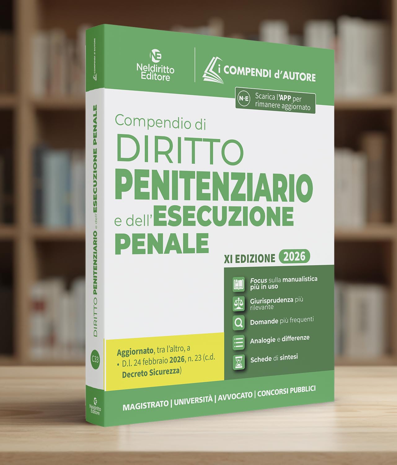 Compendio di diritto penitenziario e dell'esecuzione penale 2026 aggiornato al Decreto sicurezza