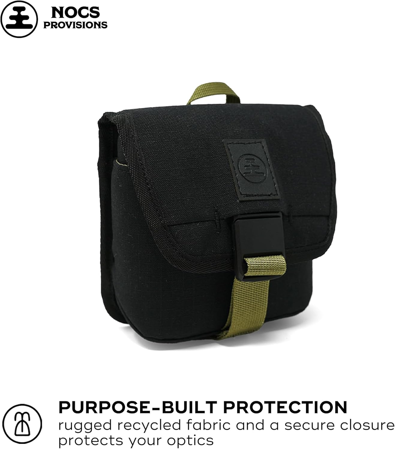 Nocs Provisions 25mm Binocular Pouch for Nocs 25mm Binoculars, Shoulder or Pack Mount Accessory - Charcoal Black