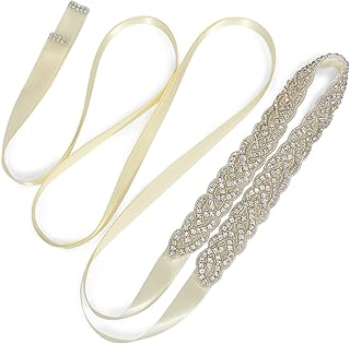 Bridal Belt Handmade Crystal Rhinestone Braided Wedding Dress Sash Belt For Bridal Gowns