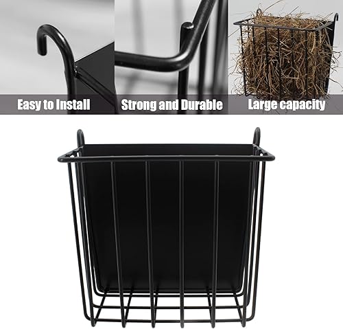 Miniatura 42 de Comedero de heno para conejillos de indias, comedero de heno para conejo con marco de metal resistente, para conejillos de indias, chinchillas, 6.9