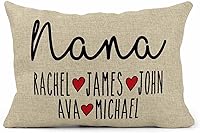 Vista 11 de Girls Love A Monogram Almohada para abuela – Regalos para abuela – Regalos para mamá de hija – Regalos para mamá – Almohada personalizada – Regalos