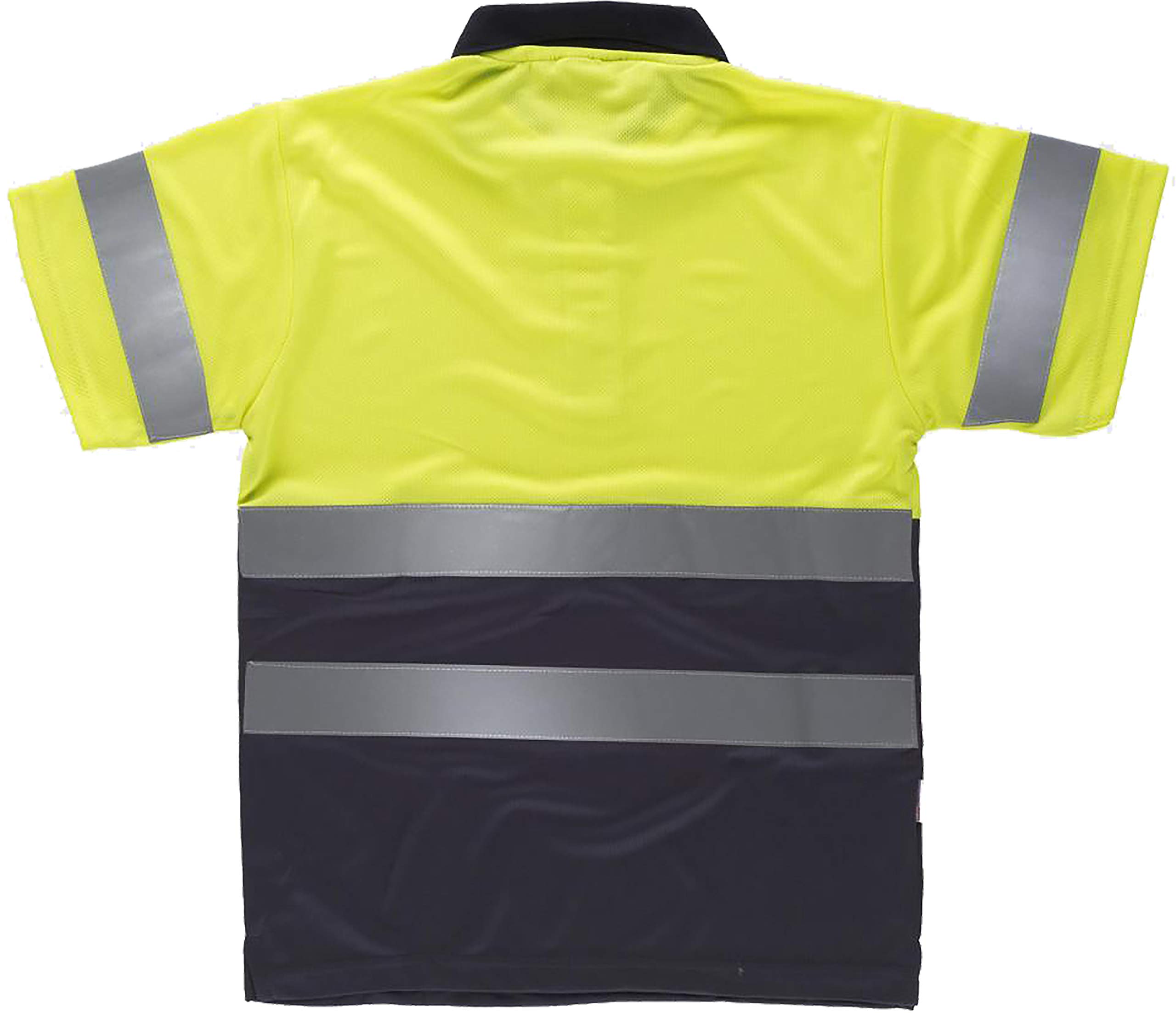 WORKTEAM Polo Alta Visibilidad EN ISO 20471 Manga Corta Cintas Reflectantes Tallas Grandes Unisex
