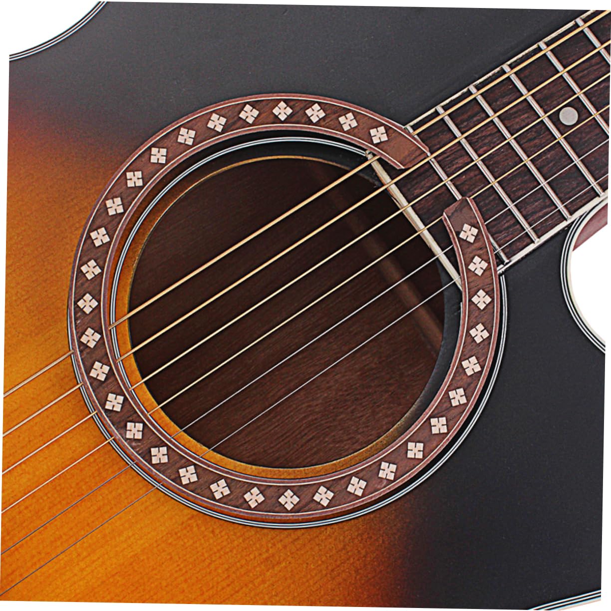 Abaodam Guitar Sound Hole Rosette Inlay Guitar Decals Sound Hole Decal Stickers Easy Apply