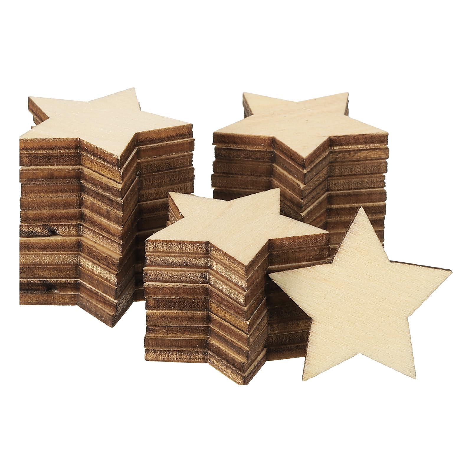 PATIKIL 30mm Wooden Stars