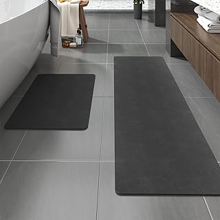 14 Long Narrow Bathroom Ideas for Better Flow and Smart Layouts 127 MontVoo -Bath Mat-Rubber Backing Non Slip Quick Dry Absorbent Thin Bathr...
