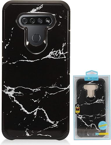 Miniatura 3 de Para LG K51, LG Reflect (LM-K500) - Funda híbrida para teléfono con imagen - AD1 mármol negro