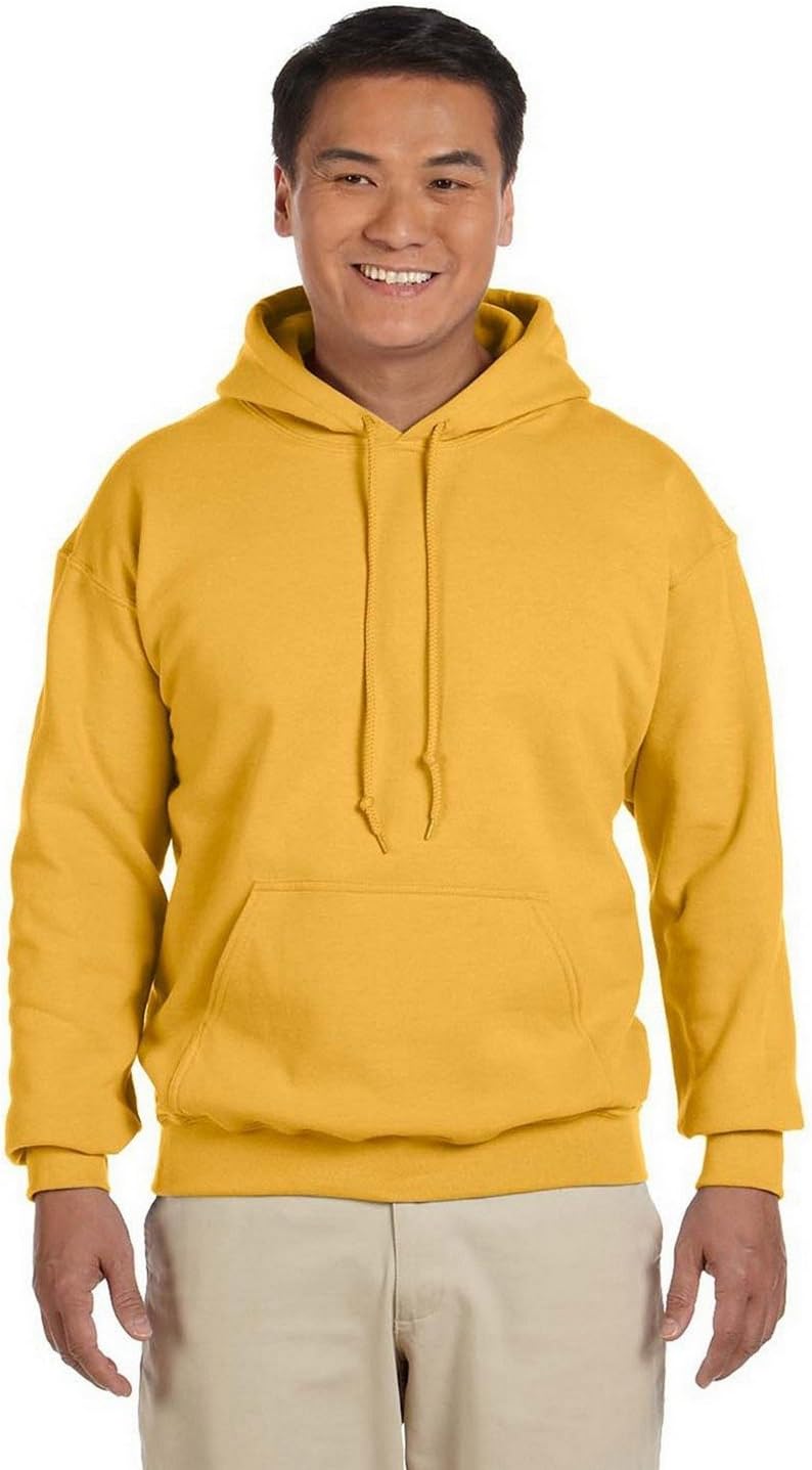 Fashion Gildan 18500 Hooded Sweatshirt Gold X-Large