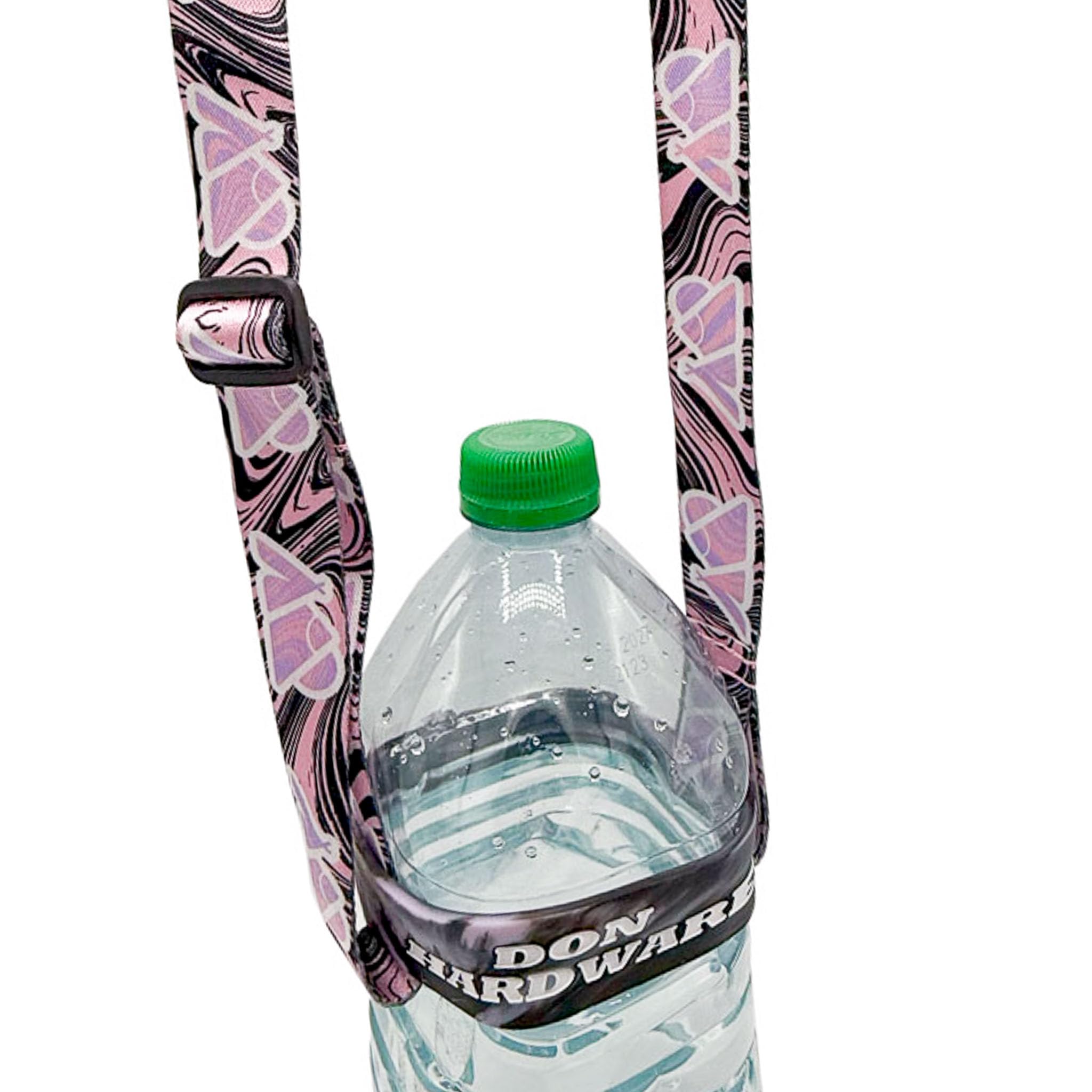 portavasos Festival con Correa – Porta Botellas de Agua y Vasos Manos Libres, Collar sujeta Vasos para Fiestas, cinturón cuelga Vasos, Lanyard Porta Vasos y Funda Botella