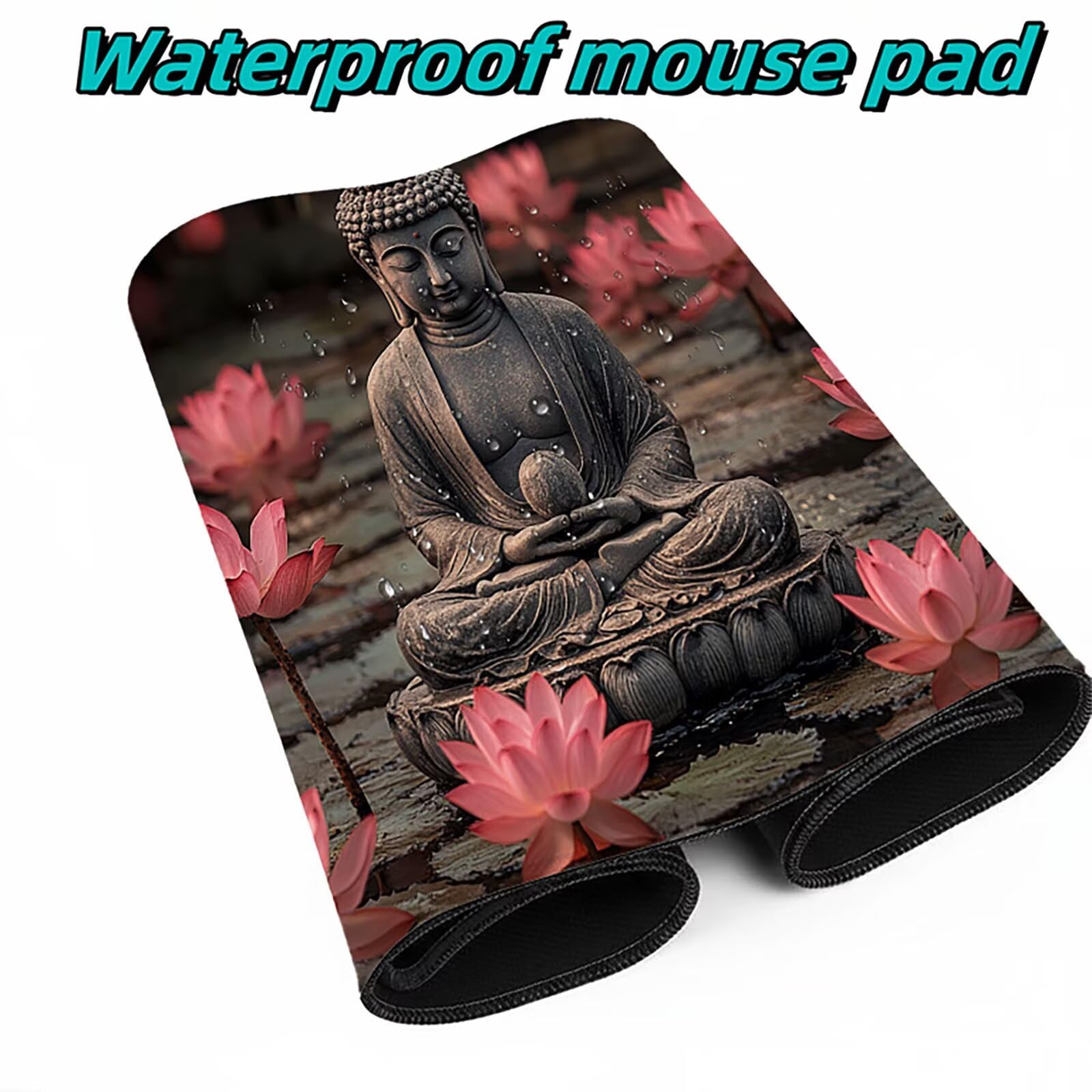 Zen Podkładka pod mysz Podkładka pod mysz xxl 1000x500x3mm Wodoodporna podkładka pod mysz z antypoślizgową gumową podstawą do laptopa Klawiatura Gracz PC Prezent Dekoracja Jesień Biuro Krajobraz DBYH