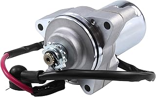 SOLLON 3 bolt Starter Motor with Line for 50cc 70cc 90cc 100cc 110cc 125cc ATVs Dirt Bikes Go Karts Pit Bike Dune Buggy Sandrail Quad 4 Wheelers Compatible with SSR Roketa Taotao Coolster Jonway SunL