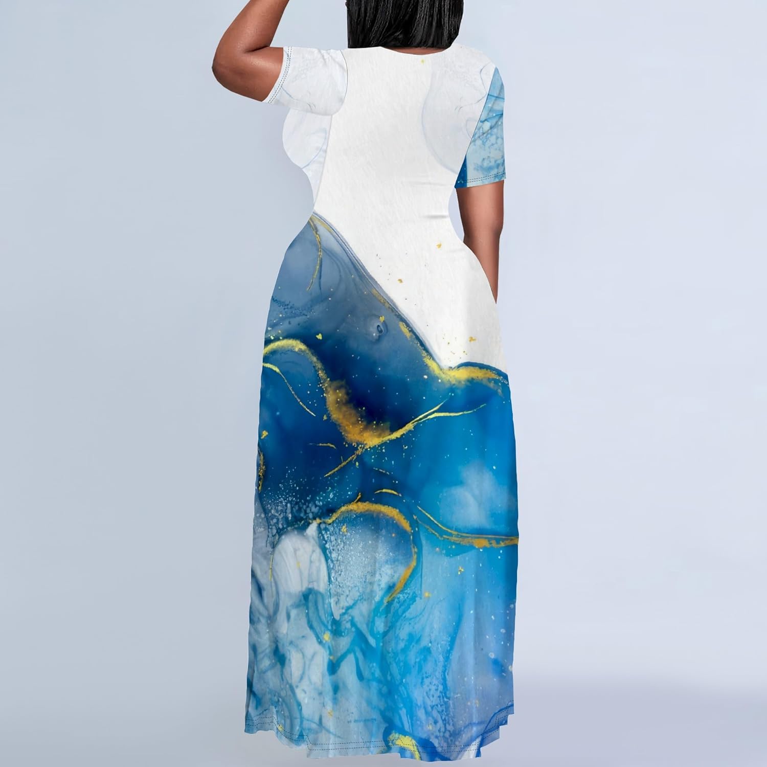 Plus Size Maxi Dresses for Curvy Women T-Shirt Summer Sun Dresses Loose Fit - Image 5