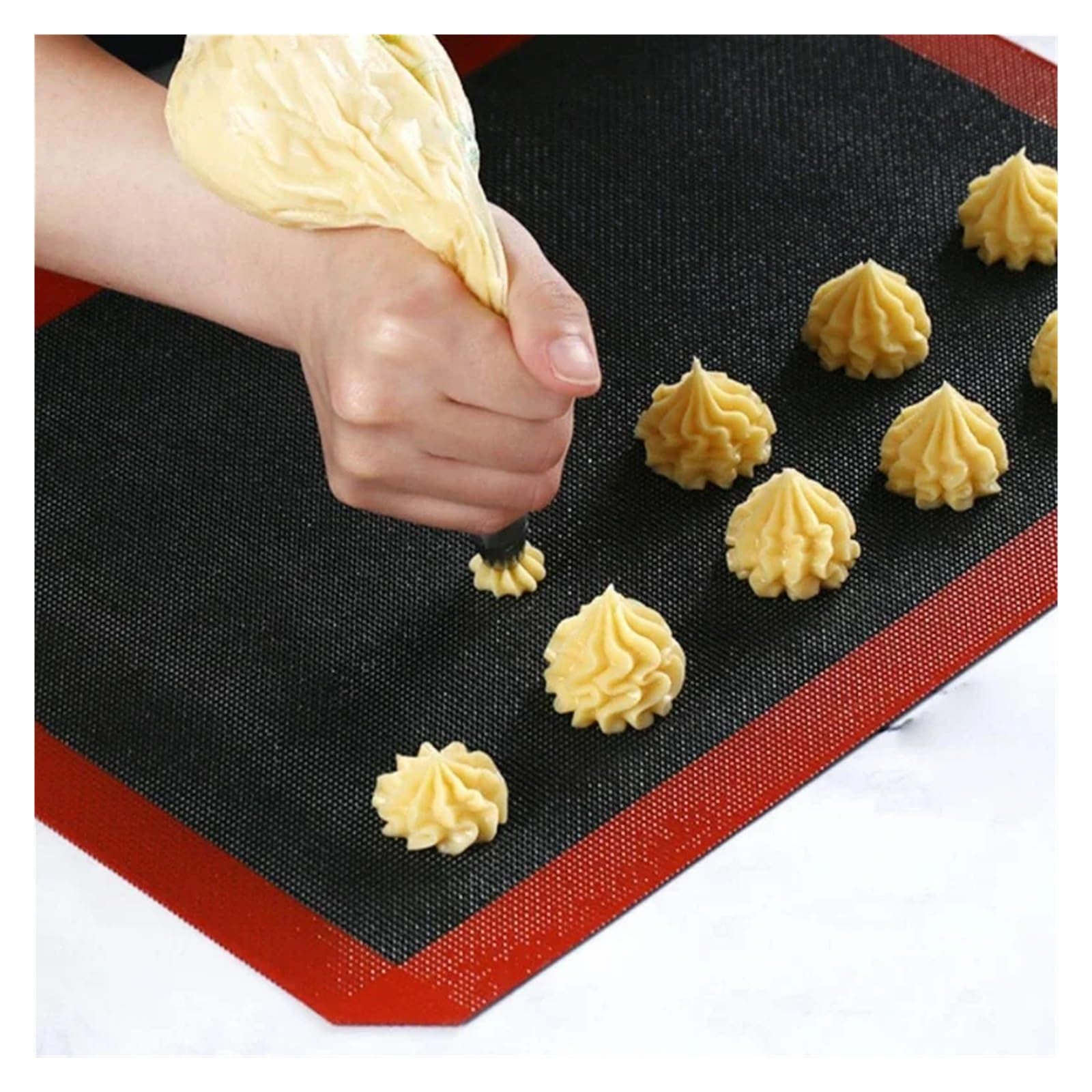 Silikon-Backmatte, antihaftbeschichtet, Backblech-Einlage, Bäckerei-Werkzeug, Backgeschirr-Zubehör(L)