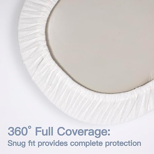 Miniatura 3 de Paquete de 2 fundas impermeables para cambiador, sábanas suaves para cambiador de pañales de bebé, forro de almohadillas para cambiar de contorno,