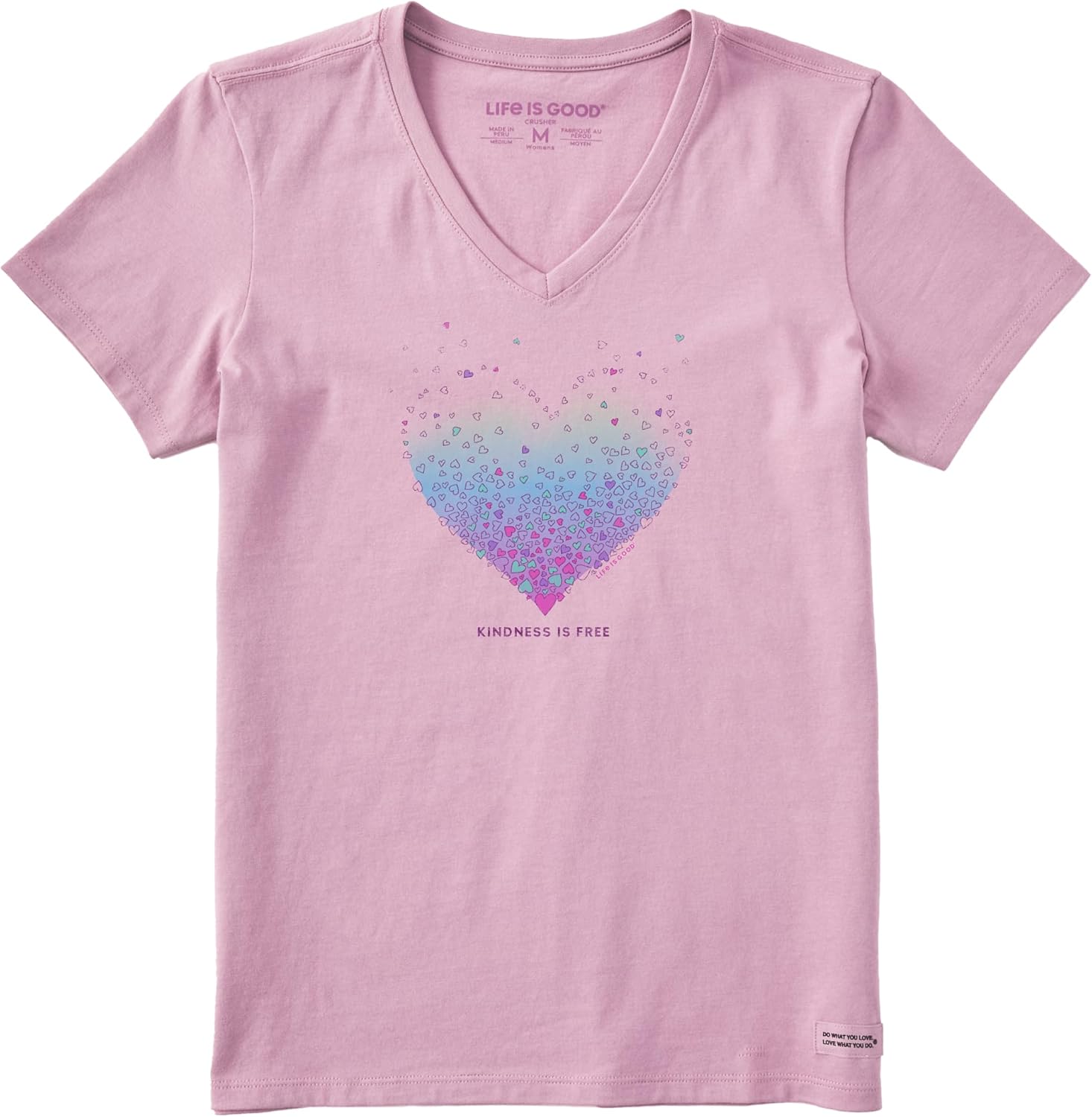 Life is Good Women's American Sunflower Short Sleeve Crusher Vee