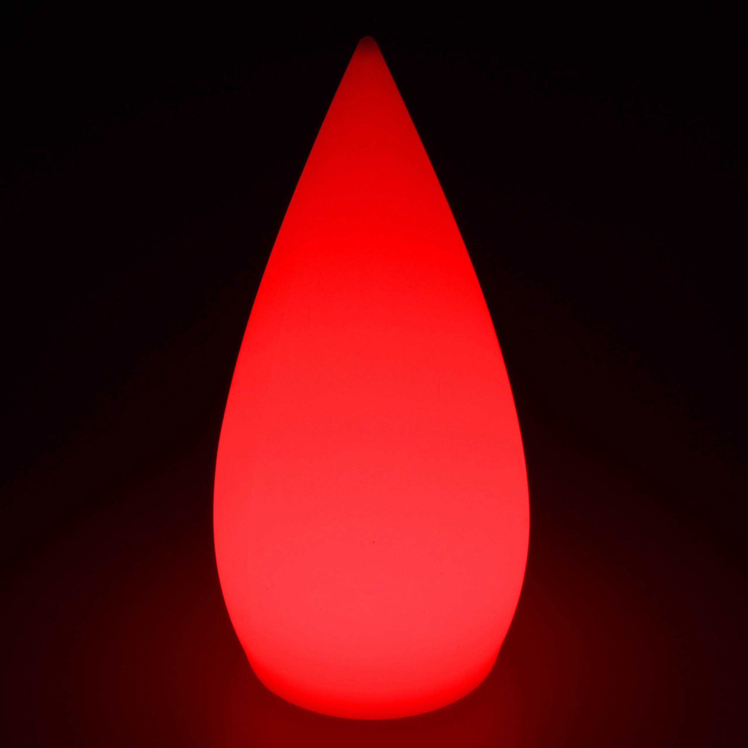 Deko Lampe Kegel Garten Leuchte 15 x 37 cm rund Batterie Akku kabellos Farbwechsel bunt RGB Licht dimmbar Fernbedienung Innen Aussen wasserdicht